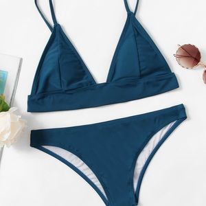 Teal Triangle Bikini